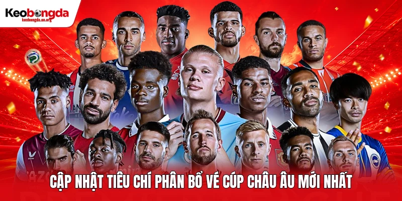 Cập nhật tiêu chí phân bổ vé cúp Châu Âu mới nhất