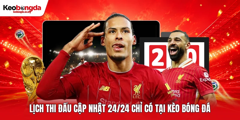Lịch thi đấu cập nhật 24/24 chỉ có tại kèo bóng đá