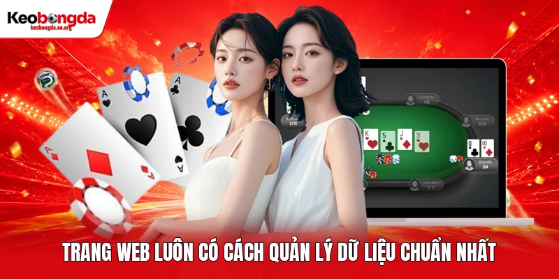 Trang web luôn có cách quản lý dữ liệu chuẩn nhất